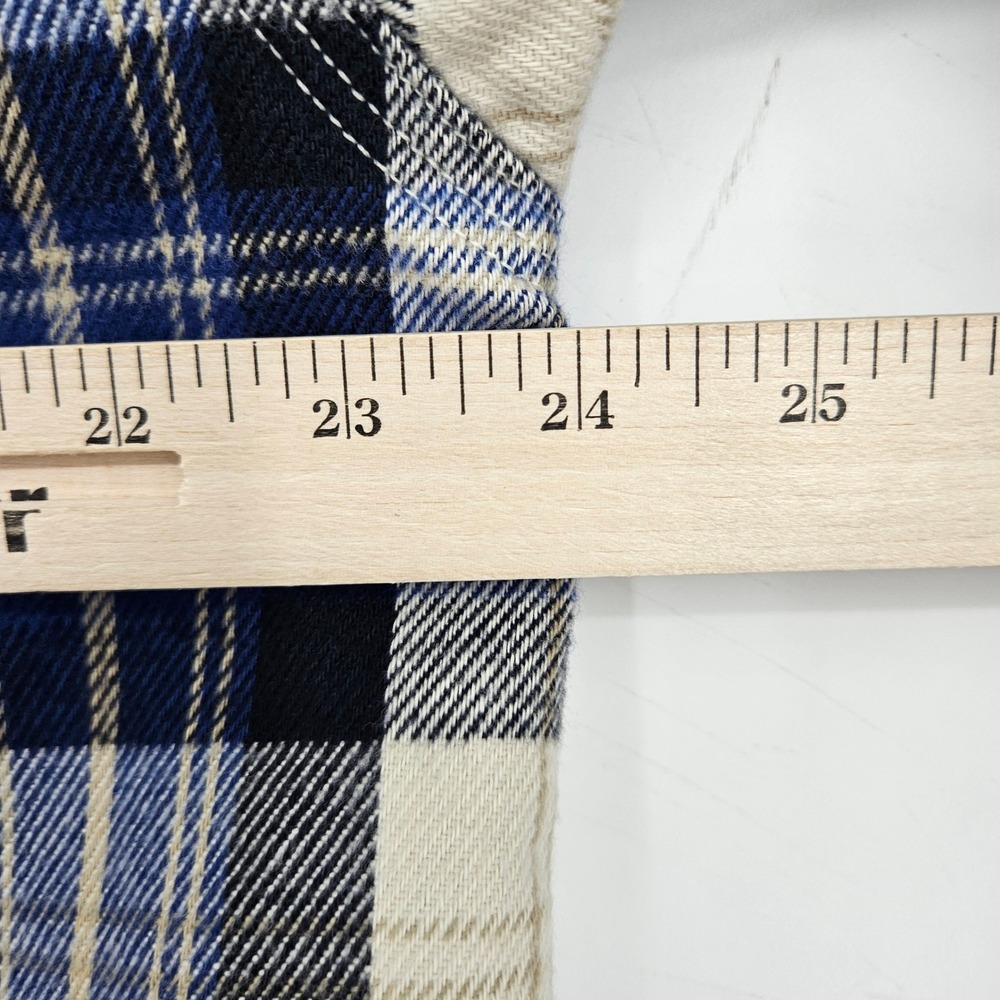Carhartt Shirt Mens Large Flannel Blue Plaid‎ Long Sleeve Casual Workwear - Picture 8 of 9